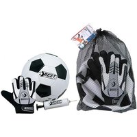Fußball Set Fussball Ballpumpe Torwarthandschuhe 3 Teile von Best Sport & Freizeit