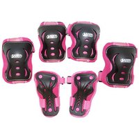 Schützer Set Girls bis 50 kg pink/schwarz Größe M 7 Teile von Best Sport & Freizeit