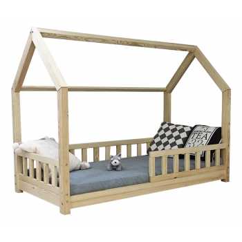 Best For Kids Kinderbett Kinderhaus mit Rausfallschutz Jugendbett Natur Haus Holz Bett von Best for Kids