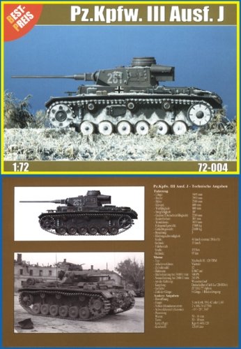 Pz.Kpfw. III Ausf. J - Best-Preis 72004, 1:72 von Best
