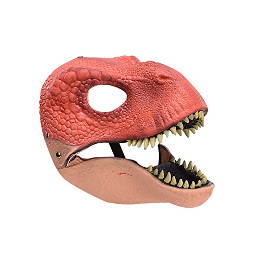 BestAlice Film-inspirierte Dinosaurier-Maske mit offenem Kiefer, realistische Textur und Farbe, Auge und sicherer Riemen, Dinosaurier-Maske, Dinosaurierspielzeug, Kopf (Braun) von BestAlice