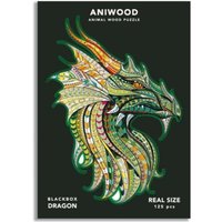 Aniwood J2310M - Animal Wood Puzzle, Blackbox Dragon M, Drache, Holz-Puzzle 125 Teile von BestSaller