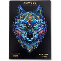Aniwood J2315M - Animal Wood Puzzle, Blackbox Wolf M, Holz-Puzzle, 150 Teile von BestSaller