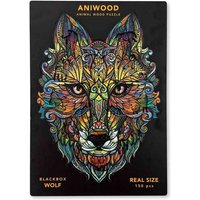 Aniwood J2315M - Animal Wood Puzzle, Blackbox Wolf M, Holz-Puzzle, 150 Teile von BestSaller