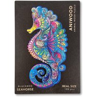 Aniwood J2323S - Animal Wood Puzzle, Blackbox Seahorse S, Seepferdchen, Holz-Puzzle, 100 Teile von BestSaller