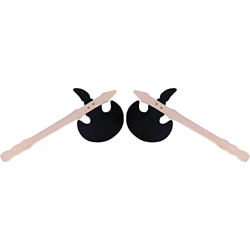BestSaller 1013 Streitaxt aus Birken Holz, 45 cm, schwarz/Natur (2 Stück) von BestSaller