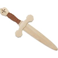 BestSaller 1014 - Templer-Dolch, Birke, 40cm, Holz-Dolch, Griff mit brauner Kunstlederwickelung von BestSaller