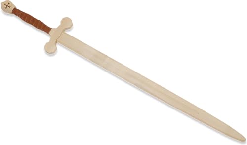 BestSaller 1015 Templer Ritter Zweihand-Schwert Templer Holz 100cm, Griff mit braunem Kunstleder umwickelt BestSaller 1015 Templer Ritter Zweihand-Schwert Templer Holz 100cm, Griff mit braunem Kunstleder umwickelt von BestSaller