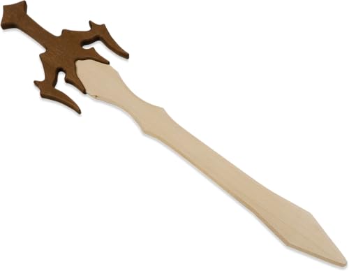 BestSaller 1119 Holz-Schwert 'Dämonentöter', 69 cm Birke mit ergonomischem Griff aus einem Stück, gebeizt (Langschwert) von BestSaller