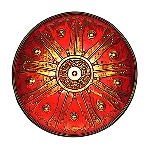 BestSaller 1154 Römer Hopliten Ritterschild, Holz, Ø 33cm, rund, Mehrfarbig von BestSaller
