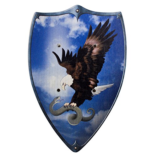 BestSaller 1160 Ritterschild 'Eagle & Snake' mit Adler & Schlangen Motiv, Holz, 49 x 32 cm, Mehrfarbig BestSaller 1160 Ritterschild 'Eagle & Snake' mit Adler & Schlangen Motiv, Holz, 49 x 32 cm, Mehrfarbig von BestSaller