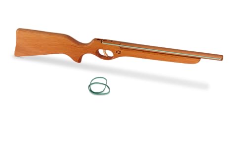 BestSaller 1221 Flinte Gewehr aus Holz mit Funktion (schießt Gummis), 63 cm, Natur (1 Stück) von BestSaller