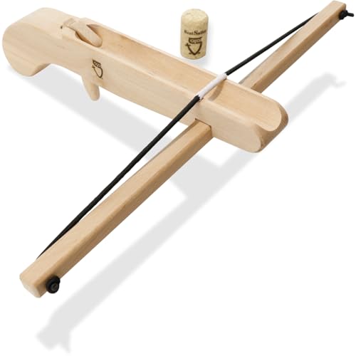 BestSaller 12389 Korken-Schiesser/Hand-Armbrust klein inkl. 1x Korken 1236, Natur, 2-teilig (1 Set) von BestSaller