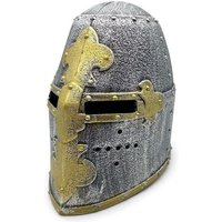 BestSaller 1422 - Kinder-Ritterhelm Topfhelm, Kunststoff, Silber/Gold von BestSaller