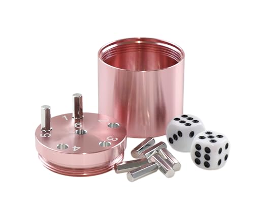 BestSaller 3006 'SUPER SIX' Aluminum 'Sonder Edition', 36 Spielstäbchen & 2 Würfel, roségold (1 Stück) von BestSaller