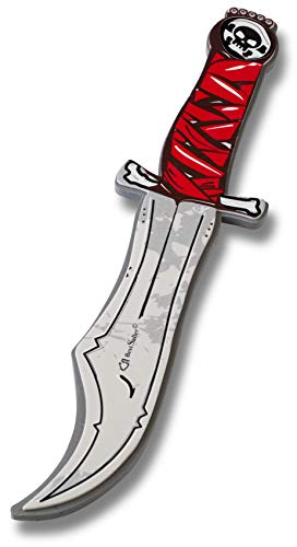 BestSaller 5041 'EVA Premium' Piraten Messer Bones mit 'Totenkopf', rot/grau (1 Stück) von BestSaller