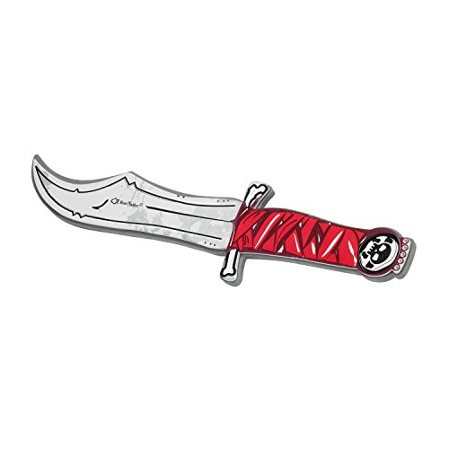 BestSaller 5041 'EVA Premium' Piraten Messer Bones mit 'Totenkopf', rot/grau (1 Stück) von BestSaller