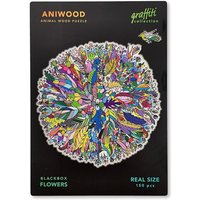 BestSaller J7404M - Aniwood Puzzle, Graffiti Collection, Flowers, Holz-Puzzle, 150 Teile, Blumen Mandala von BestSaller