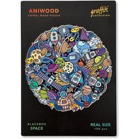 BestSaller J7406M - Aniwood Puzzle, Graffiti Collection, Space, Holz-Puzzle, 150 Teile, Weltraum Mandala von BestSaller