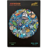 BestSaller J7407M - Aniwood Puzzle, Graffiti Collection, Sea, Holz-Puzzle, 150 Teile, Meer Mandala von BestSaller