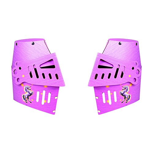 BestSaller Ritterhelm mit Visier, Pappe, Farbe:pink (2 Stück) von BestSaller