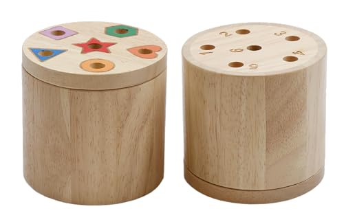 BestSaller SUPER SIX Würfelspiel Holz, Farbe:Natur (2 Stück) von BestSaller