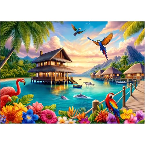 Bestdon 1000 Teile Puzzle für Erwachsene, Papagei, Flamingo, Delfin, Tierpuzzle, Anspruchsvolles für Familienaktivitäten Bestdon 1000 Teile Puzzle für Erwachsene, Papagei, Flamingo, Delfin, Tierpuzzle, Anspruchsvolles für Familienaktivitäten von Bestdon