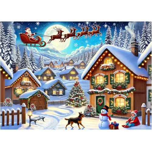 Bestdon 1000 Teile Weihnachtspuzzle für Erwachsene, Winter-Schneemann-Weihnachtsmann-Weihnachtsbaum-Puzzles, Anspruchsvolle Tierpuzzles, Perfekt für Familienspieleabende Bestdon 1000 Teile Weihnachtspuzzle für Erwachsene, Winter-Schneemann-Weihnachtsmann-Weihnachtsbaum-Puzzles, Anspruchsvolle Tierpuzzles, Perfekt für Familienspieleabende von Bestdon
