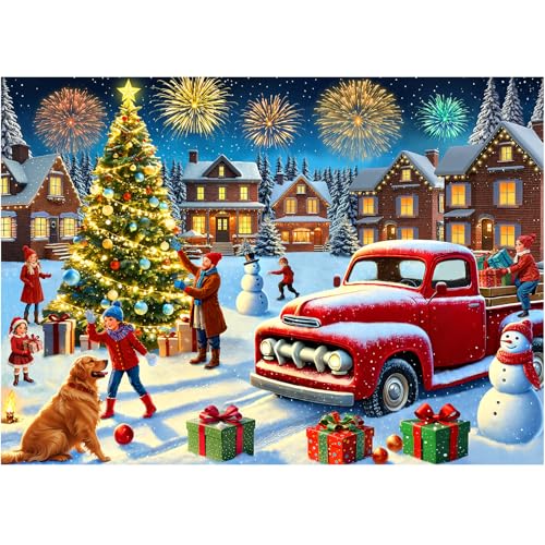 Bestdon 1000 Teile Weihnachtspuzzle für Erwachsene, Winter-Themenpuzzle, Schneeszene, Party, Feiertagspuzzle, Weihnachtsbaum-Herausforderung, Heimdekoration für die Familie Bestdon 1000 Teile Weihnachtspuzzle für Erwachsene, Winter-Themenpuzzle, Schneeszene, Party, Feiertagspuzzle, Weihnachtsbaum-Herausforderung, Heimdekoration für die Familie von Bestdon