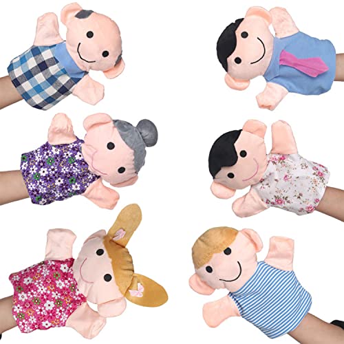 6 Stück Kleiner Finger Puppet Set, Mini Stofftiere Fingerpuppen, Baby Plüschtier Set, Niedliche Fingertiere für Geschichte Zeit Kindergeburstag Gastgeschenk von Bestevery