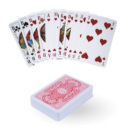 Bestlivings Spielkarten Kartenspiel 55 Blatt - Profiqualität für Rommé, Bridge,Canasta Poker oder Skat u.v.m. - Französisches Bild von Bestlivings