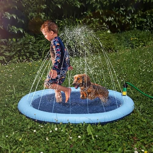 Splash Pool Ø170cm inkl. Schlauch - Sprinkler Wasser-Spielmatte mit Anti-Rutsch Beschichtung - Sprinklerpool für Kinder, Hunde - Planschbecken Splash Pool Ø170cm inkl. Schlauch - Sprinkler Wasser-Spielmatte mit Anti-Rutsch Beschichtung - Sprinklerpool für Kinder, Hunde - Planschbecken von Bestlivings