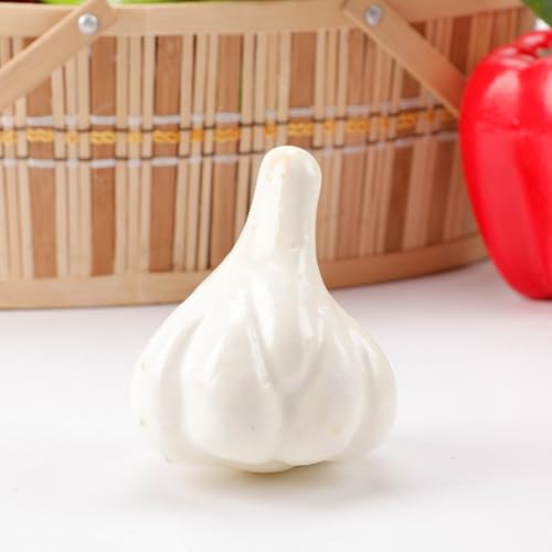 PVC Gefälschtes Gemüse für Puppenhaus Miniatur-Knoblauch, Gurke und Süßkartoffelmodelle (Knoblauch) von Besttoolifes