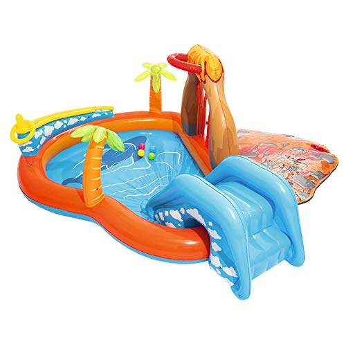 Bestway Wasserspielcenter „Lava Lagoon" 265 x 265 x 104 cm, Quadratisch, Mehrfarbig, ab 2 Jahren von Bestway