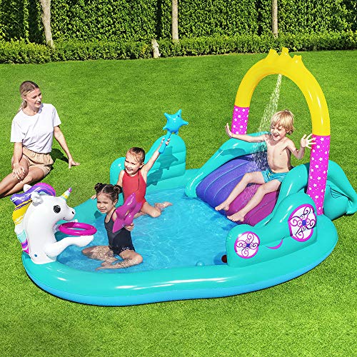 Bestway 53097 Wasserspielcenter, Magisches Einhorn, 274 x 198 x 137 cm von Bestway