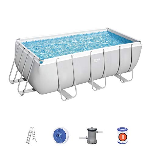 Bestway Power Steel 56456-3 Pool-Set, rechteckig, 412 x 201 x 122 cm von Bestway