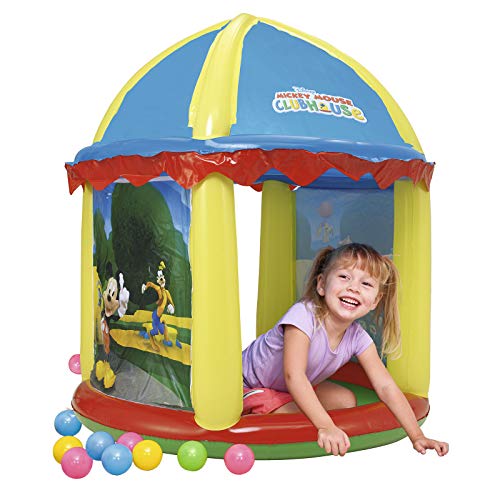 Bestway 91062B-03 - Bällebad mit 100 Bällen Mickey Mouse Clubhouse Fort, 99 x 110 cm von Bestway