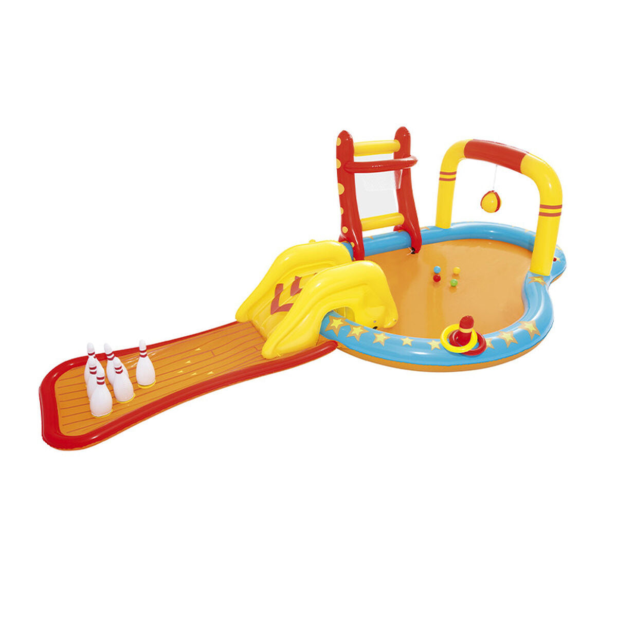 Bestway Aufblasbares Spielplatz Bowling Pool 435x213x117 cm +2 Jahre Garten 53068 von Bestway