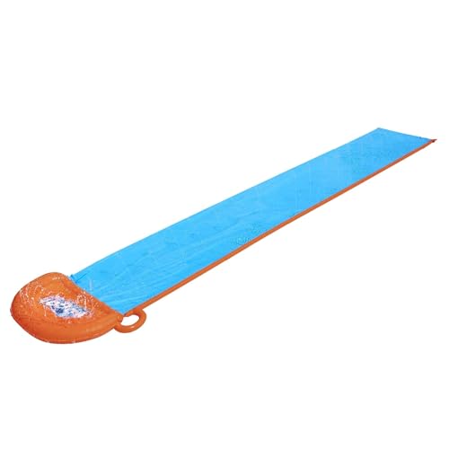 Bestway H20GO Single Water Slide, 4.88 m Inflatable Slip and Slide with Built-In Sprinklers, Blau, Gelb von Bestway