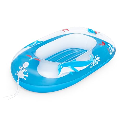 Bestway Kinder-Schlauchboot Floating Friends 102 x 69 cm, Himmelblau von Bestway