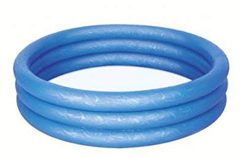 Bestway Planschbecken Kinderpool Pool 3-Ring Embossing (102 x 102 x 25 cm (Blau)) von Bestway