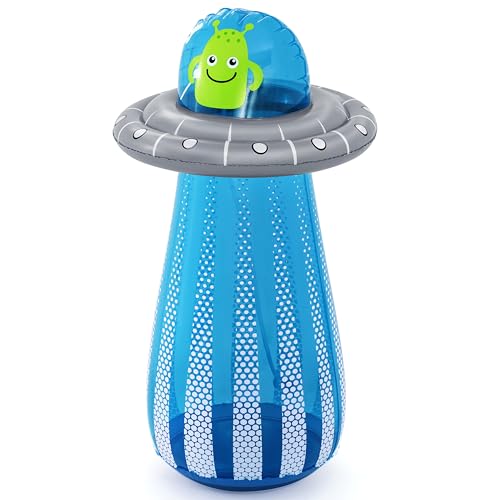 Bestway Schlagsack UFO mit Wassersprinkler, Ø 61 x 119 cm, Alien-Design, ab 3 Jahren, strapazierfähiges PVC, Wasserkammer, Gartenschlauchanschluss, Sicherheitsventile, inkl. Reparaturflicken Bestway Schlagsack UFO mit Wassersprinkler, Ø 61 x 119 cm, Alien-Design, ab 3 Jahren, strapazierfähiges PVC, Wasserkammer, Gartenschlauchanschluss, Sicherheitsventile, inkl. Reparaturflicken von Bestway