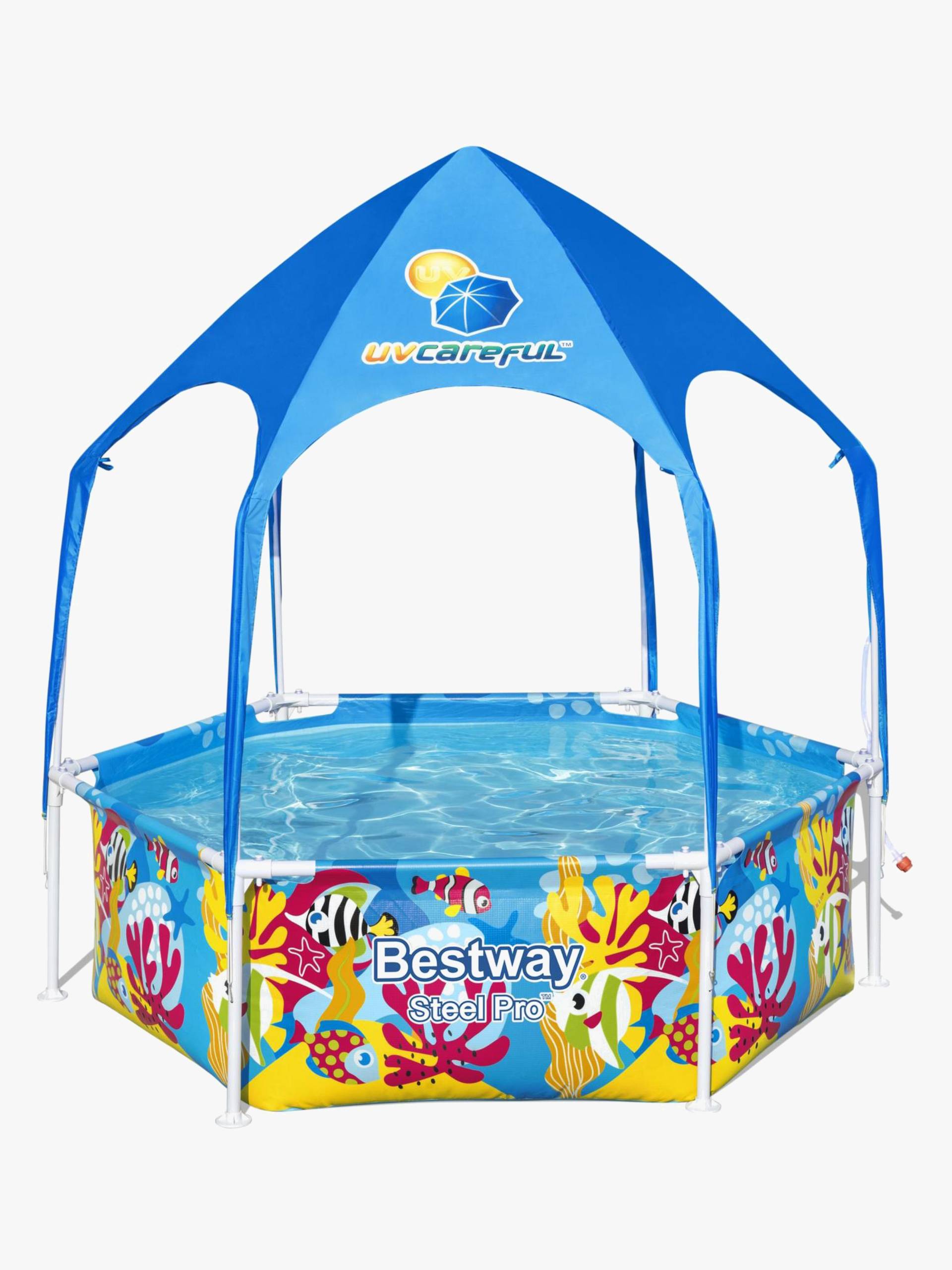 Bestway Steel Pro Kinderpool Splash-in-Shade Play, Kinderpool Bestway Steel Pro Kinderpool Splash-in-Shade Play, Kinderpool von Bestway