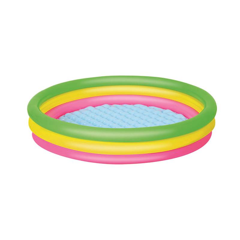 Bestway aufblasbares Becken 3 Ringe Gepolsteter Boden 152x30 cm +2 Jahre Garten 51103 von Bestway