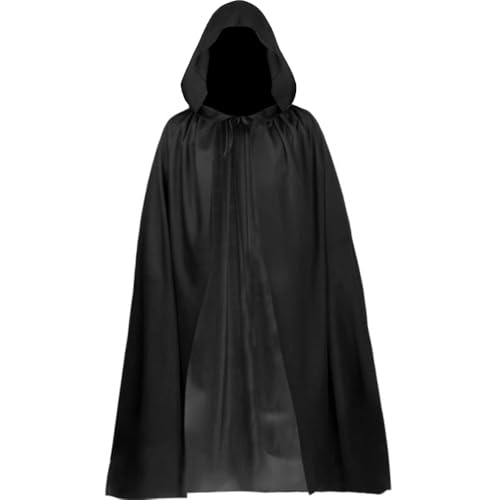 Schwarzer Kapuzenumhang Halloween Kostüm Umhang mit Kapuze Schwarzer Umhang Verkleidung Vampir Kostüm Cape Kostüm Jedi Mantel Darth Vader Umhang für Erwachsene Unisex Schwarzer Kapuzenumhang Halloween Kostüm Umhang mit Kapuze Schwarzer Umhang Verkleidung Vampir Kostüm Cape Kostüm Jedi Mantel Darth Vader Umhang für Erwachsene Unisex von Bestwishing