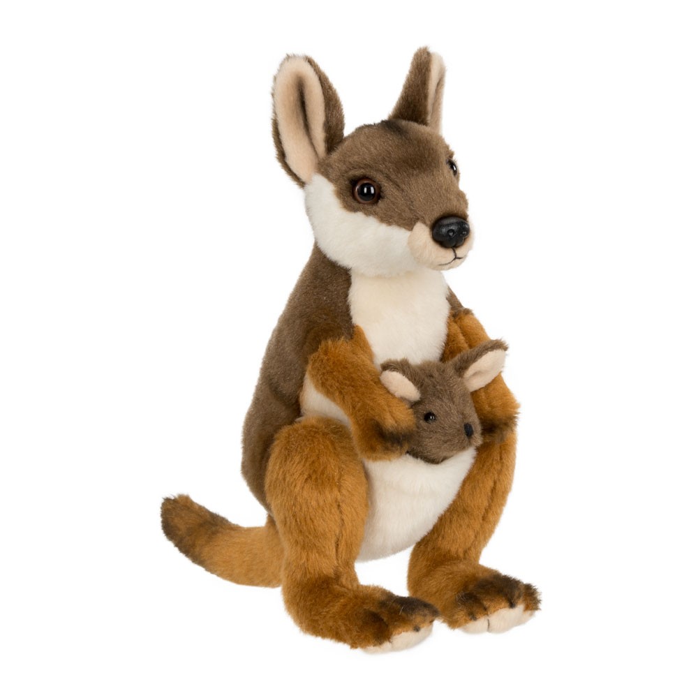 Plüschtier WWF Känguru mit Baby, 19cm von Beta Service