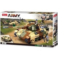 Sluban ARMY M38-B0859 - WWII Mittlerer Deutscher Panzer, Bausatz, 725 Klemmbausteine, 3 Figuren von Beta Service