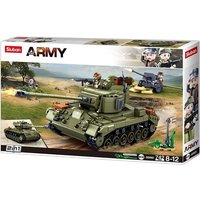 Sluban ARMY SL95720 - Mittlerer Alliierten Panzer II (2in1), WWII Bausatz, 742 Klemmbausteine, 3 Figuren von Beta Service