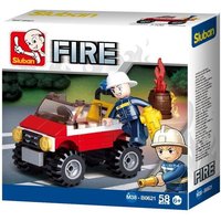 Sluban M38-B0621 - Fire, Feuerwehr-Einsatzfahrzeug mit Spielfigur, Spielset, Bauset, Klemmbausteine von Beta Service