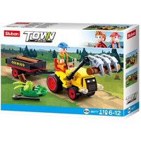 Sluban M38-B0777 - Town Farm, Traktor mit Baumgreifer, Bausatz, Klemmbausteine von Beta Service